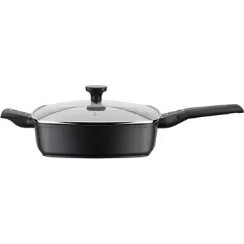 GSW Сервировочная сковорода с крышкой 24 см, чёрная GSW EASY CLICK Quadura