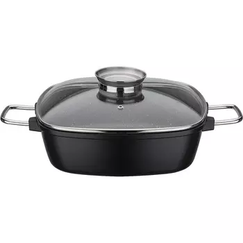 GSW Жаровня квадратная 28 x 28 см, чёрная GSW