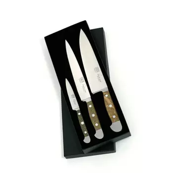 Gude Набор ножей 3 предмета Alpha Barrel Oak Guede