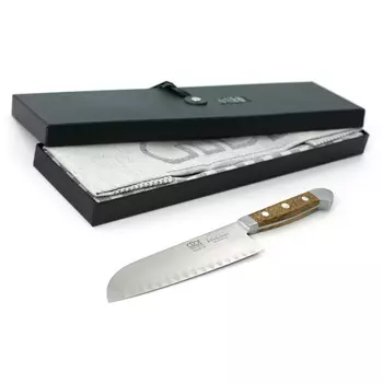 Gude Нож сантоку с желобчатой линией лезвия 18 см Alpha Barrel Oak Guede