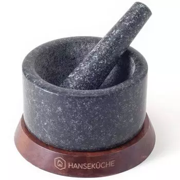 Hansekche Гранитная ступка с пестиком 15 см Hansekche