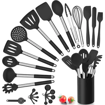 Herogo Набор силиконовых кухонных принадлежностей 25 предметов, черный Herogo