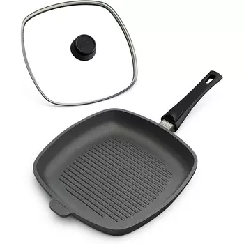 Hoffmann Сковорода-гриль индукционная с крышкой 28 x 28 см Hoffmann