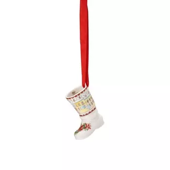 Hutschenreuther Елочное украшение сапог "Рождественский трамвай" 5,5 см Christmas Collectors Edition Hutschenreuther