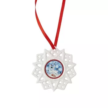 Hutschenreuther Елочное украшение звезда 7,8 см Goose Christmas Collectors Hutschenreuther