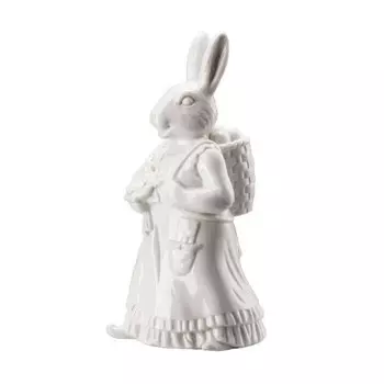 Hutschenreuther Фигурка «Крольчиха с корзиной» 13,7 см белая Hasenfiguren Hutschenreuther