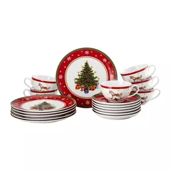Hutschenreuther Кофейный сервиз на 6 персон/18 предметов Happy Wintertime Hutschenreuther