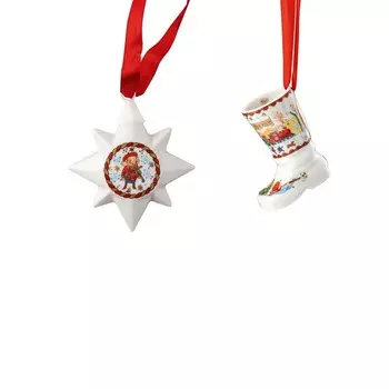 Hutschenreuther Набор из 2 елочных украшений 6,8 см Christmas Collectors Edition Hutschenreuther