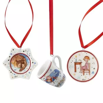 Hutschenreuther Набор из 3 елочных украшений 10,5 см Christmas Collectors Hutschenreuther