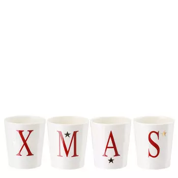 Hutschenreuther Набор подсвечников 4 предмета 8 см Merry Christmas Hutschenreuther