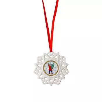 Hutschenreuther Рождественская декорация звезда Мальчик с елкой 7,5 см Sammelkollektion 19 Hutschenreuther