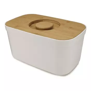 Joseph Joseph Хлебница пластиковая с разделочной доской из бамбука белая Bread Bin Joseph Joseph