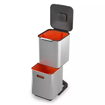 Joseph Joseph Контейнер для мусора с двумя баками 40 л металлик Totem Compact Joseph Joseph