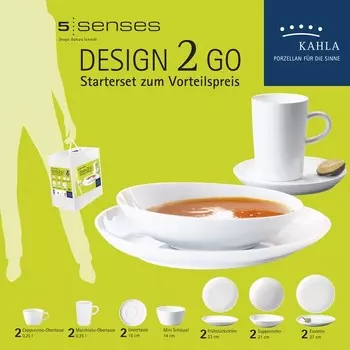 Kahla Набор столовой посуды 14 предметов белый Five Senses Design 2 Go Kahla