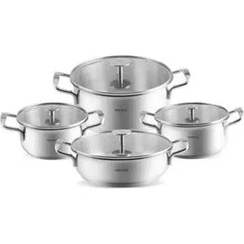 KARACA Набор кастрюль 8 предметов, нержавеющая сталь Alaz KARACA