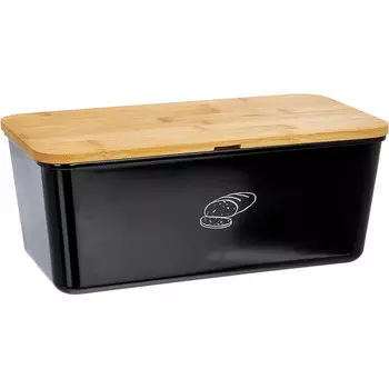KESPER Хлебница с разделочной доской 36 x 20 x 14 см, черная Kesper
