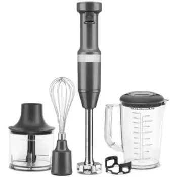 KitchenAid Ручной блендер с аксессуарами 180 Вт, серый 5KHBV83EDG KitchenAid