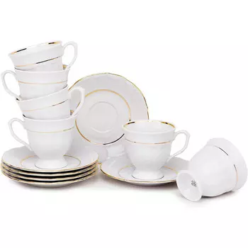 Konsimo Кофейный сервиз на 6 человек 12 предметов Maria Teresa Platina Konsimo