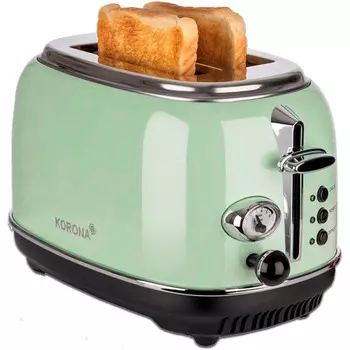 Korona Ретро тостер 810 Вт, мятно-зеленый 21665 Korona