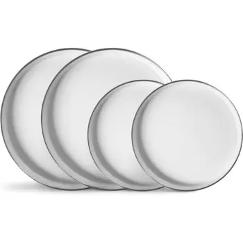 KRGER Набор эмалированных крышек плиты 4 предмета, белый KRGER