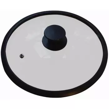 KRGER Стеклянная крышка с силиконовым ободком 28 см, черная KRGER