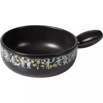 Kuhn Rikon Глиняная миска для фондю 23 см, черная KUHN RIKON