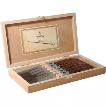 Laguiole Набор ножей для стейка с футляром 6 предметов Luxury Line Laguiole Style de Vie