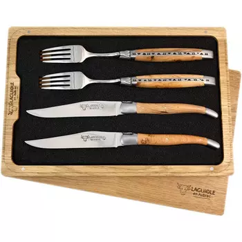 Laguiole Набор приборов для стейка премиум-класса LAGUIOLE en Aubrac, 4 предмета