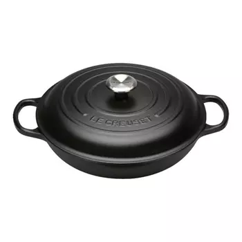 Le Creuset Кастрюля / жаровня, низкая с крышкой 30 см, черный Le Creuset
