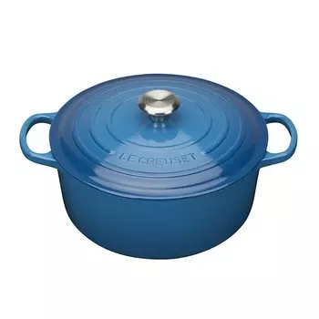 Le Creuset Кастрюля / жаровня с крышкой 24 см, синий марсель Signature Le Creuset
