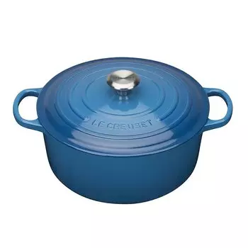 Le Creuset Кастрюля / жаровня с крышкой 26 см, синий марсель Signature Le Creuset