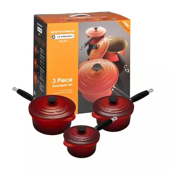 Le Creuset Набор ковшей профессиональный 3 предмета, вишневый Le Creuset