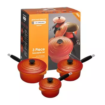 Le Creuset Набор ковшей профессиональный 3 предмета, оранжевый Le Creuset