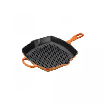 Le Creuset Сковорода гриль квадратная 26 см оранжевая Le Creuset