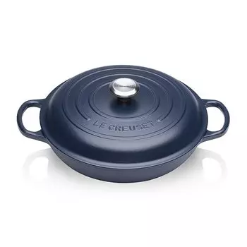 Le Creuset Сковорода-жаровня чугунная 30 см, темно-синий Signature Le Creuset