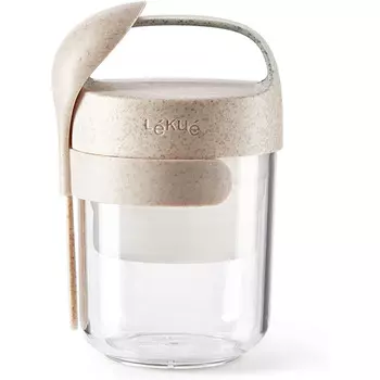 Lku Контейнер с ложкой 400 мл, бежевый Lku