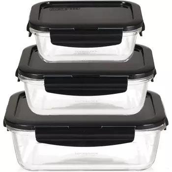LocknLock Набор стеклянных контейнеров 3 предмета LOCK & LOCK