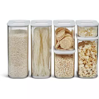 Mepal Набор емкостей для хранения, 6 предметов, белый Modula Mepal