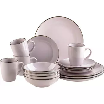 MSER Набор столовой посуды на 4 человека 16 предметов Metallic Rim MSER