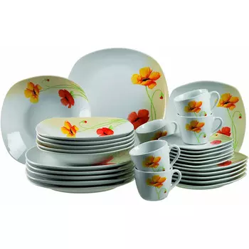 MSER Набор столовой посуды на 6 человек 30 предметов Papavero Series MSER