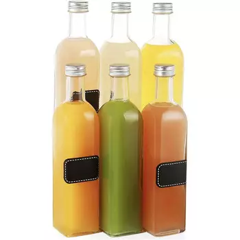 Praknu Набор стеклянных бутылок с завинчивающейся крышкой 500 мл, 6 предметов Praknu