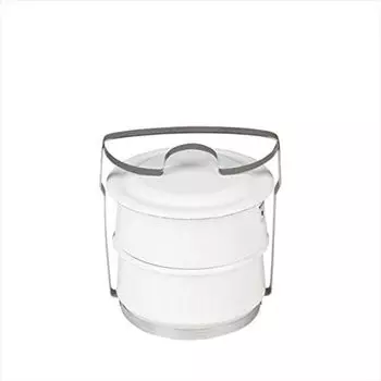 RIESS Баночка для хранения еды 2 предмета 14 см, эмалированная, белая Riess 0329-033