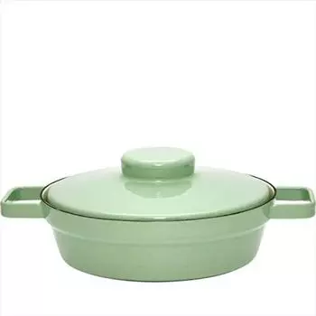 RIESS Блюдо для запекания 24 см, эмалированное, зеленое Riess 2123-202