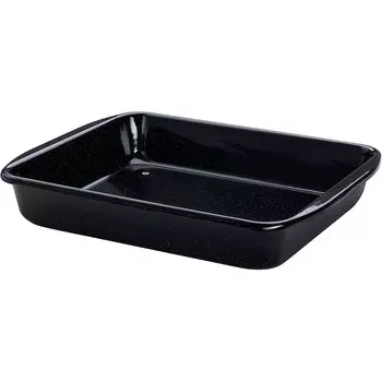 RIESS Блюдо для запекания 33x42x7 см, эмалированное, черное Riess 0402-022