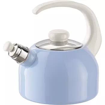 RIESS Чайник со свистком 2 л 18 см, эмалированный, голубой Riess Flute 0543-6
