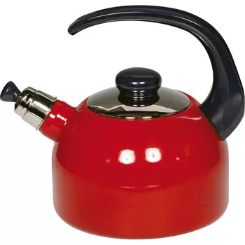 RIESS Чайник со свистком 2 л 24 см, эмалированный, красный Riess 454295