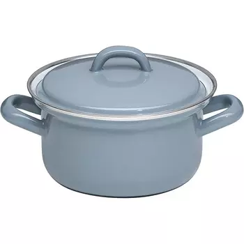 RIESS Кастрюля 0.75 л 14 см, эмалированная, серая Riess 0127-065