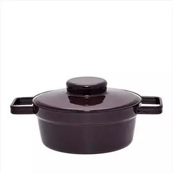 RIESS Кастрюля 1.2 л 20 см, эмалированная, черная Riess Aromapots 015042