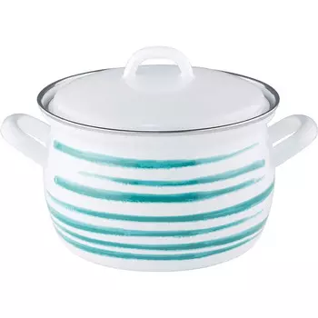 RIESS Кастрюля 1.5 л 16 см, эмалированная, с рисунком Riess 0164-048