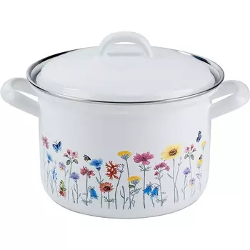 RIESS Кастрюля 1.5 л 16 см, эмалированная Country Special Decoration Flora Riess 0122-070
